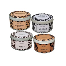 CANDLE SCENTED ANIMAL PRINT (PACK OF 4)